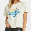She She Boutique On The Road Again Graphic Tee - Vintage White