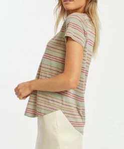 She She Boutique Delta T-Shirt - White, Blue Wing OR Watermelon Stripe CLOTHING