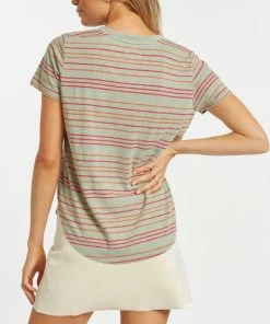 She She Boutique Delta T-Shirt - White, Blue Wing OR Watermelon Stripe CLOTHING