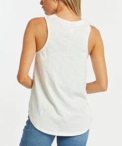 She She Boutique Manning Tank - Green Tee OR White CLOTHING