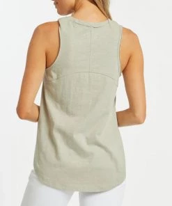 She She Boutique Manning Tank - Green Tee OR White CLOTHING