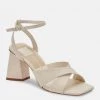 She She Boutique Dolce Vita Tiki Heels - Cream Leather