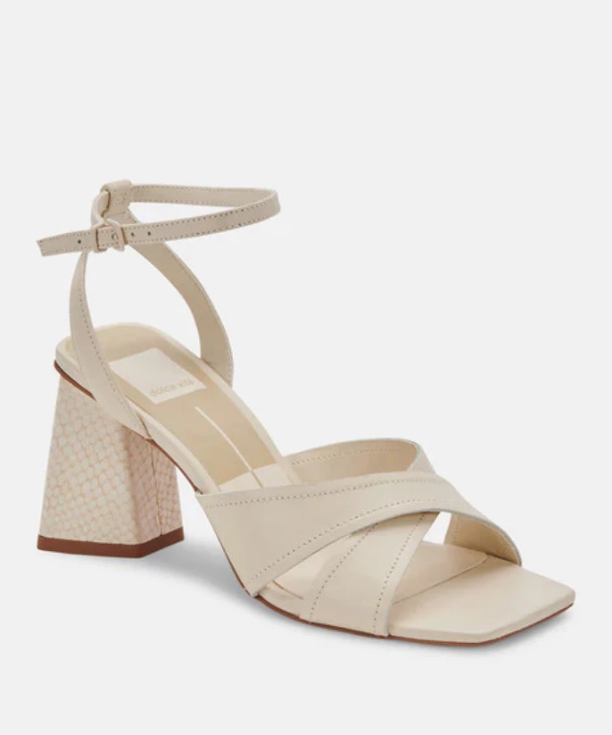 She She Boutique Dolce Vita Tiki Heels - Cream Leather 3 She She Boutique Dolce Vita Tiki Heels - Cream Leather