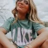 She She Boutique Lake Oversized Tee - Green