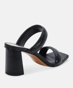 She She Boutique Dolce Vita Pascoe Heels - Black Embossed OR Ivory Embossed SHOES