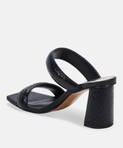 She She Boutique Dolce Vita Pascoe Heels - Black Embossed OR Ivory Embossed SHOES