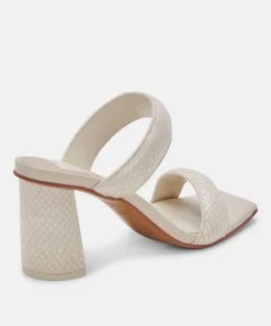 She She Boutique Dolce Vita Pascoe Heels - Black Embossed OR Ivory Embossed SHOES