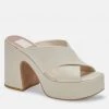 She She Boutique Dolce Vita Wonder Heels - Ivory Leather SHOES