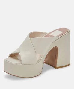 She She Boutique Dolce Vita Wonder Heels - Ivory Leather SHOES