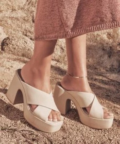 She She Boutique Dolce Vita Wonder Heels - Ivory Leather SHOES