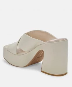 She She Boutique Dolce Vita Wonder Heels - Ivory Leather SHOES