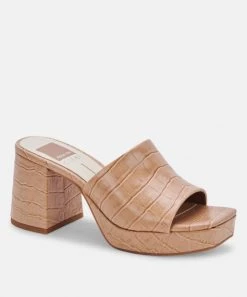 She She Boutique SHOES Dolce Vita Marsha Heels - Cafe Embossed