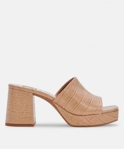 She She Boutique SHOES Dolce Vita Marsha Heels - Cafe Embossed