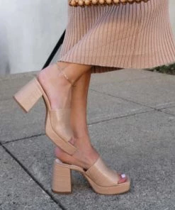 She She Boutique SHOES Dolce Vita Marsha Heels - Cafe Embossed