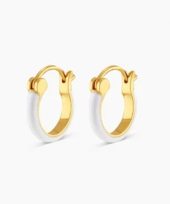 She She Boutique Gorjana Soleil Huggies - Turquoise, White OR Pink