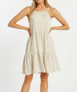 She She Boutique Renalda Dress - Buttercream OR Taupe Ivory