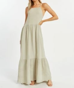 She She Boutique Cabana Maxi Dress - Ash Rose OR Green Tea