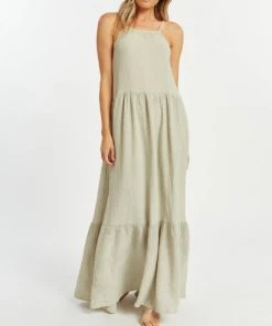 She She Boutique Cabana Maxi Dress - Ash Rose OR Green Tea