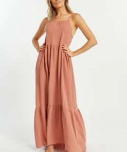 She She Boutique Cabana Maxi Dress - Ash Rose OR Green Tea