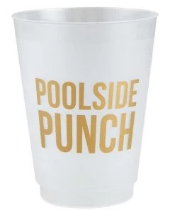 She She Boutique Frosted Cup Set Of 8 - Poolside Punch, Lake Water OR Weekend Vibes ACCESSORIES
