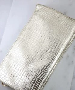 She She Boutique 3-Way Crossbody Bag - Metallic Croc