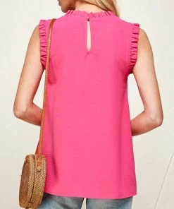 She She Boutique CLOTHING Ruffled Top - Rose