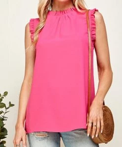 She She Boutique CLOTHING Ruffled Top - Rose