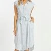 She She Boutique Reverie Dress - Acid Wash Stripe