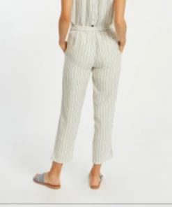 She She Boutique Boardwalk Pants - Ivory/Navy Stripe