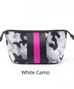 She She Boutique Neoprene Everyday Cosmetic Bag - White Camo ACCESSORIES