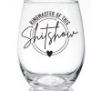 She She Boutique GIFTS Wine Glass - Ringmaster Of This Shitshow