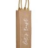 She She Boutique Burlap Wine Bag - Let's Toast