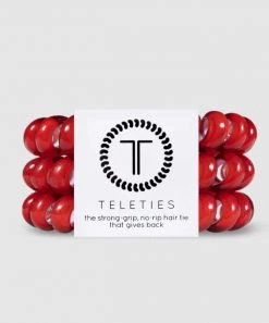 She She Boutique ACCESSORIES Large Coil Hair Tie - Scarlet Red