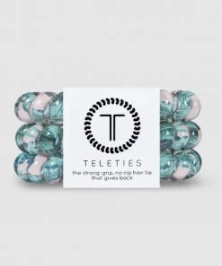 She She Boutique CLOTHING Large Coil Hair Tie - Pink Palms