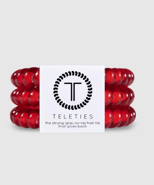 She She Boutique Small Coil Hair Tie Set - Scarlet Red ACCESSORIES 3 She She Boutique Small Coil Hair Tie Set - Scarlet Red ACCESSORIES