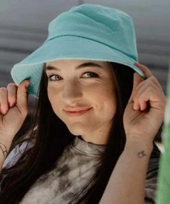 She She Boutique Corded Bucket Hat - Aqua