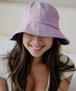 She She Boutique Corded Bucket Hat - Purple ACCESSORIES