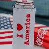 She She Boutique GIFTS I Heart America Drink Sleeve - White/Red