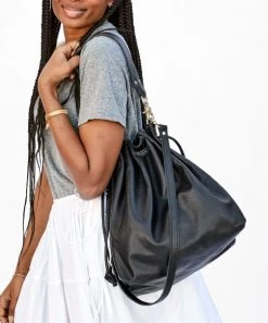 She She Boutique HANDBAGS Clare V. Moyen Henri Bag - Black Perforated 9 She She Boutique HANDBAGS Clare V. Moyen Henri Bag - Black Perforated