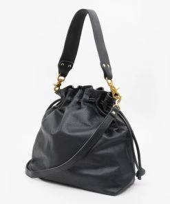 She She Boutique HANDBAGS Clare V. Moyen Henri Bag - Black Perforated