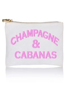 She She Boutique GIFTS Jumbo Zipper Pouch - Champagne And Cabanas
