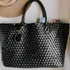 She She Boutique Drew Woven Tote Bag - Black 2 She She Boutique Drew Woven Tote Bag - Black