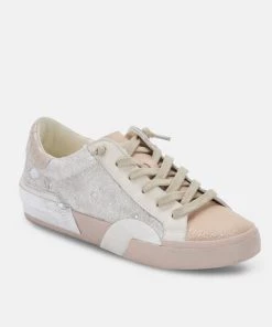 She She Boutique Dolce Vita Zina Calf Hair Sneaker - Dune Metallic