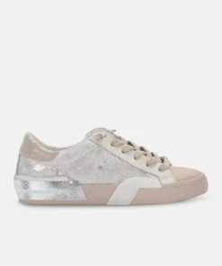 She She Boutique Dolce Vita Zina Calf Hair Sneaker - Dune Metallic