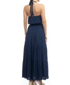 She She Boutique Halter Maxi Dress - Navy