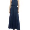 She She Boutique Halter Maxi Dress - Navy