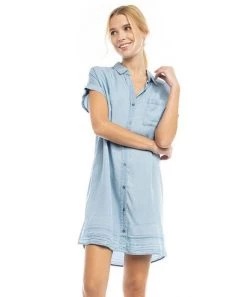 She She Boutique Button Down Dress - Light Blue 8 She She Boutique Button Down Dress - Light Blue