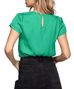 She She Boutique Tulip Sleeve Blouse - Peridot
