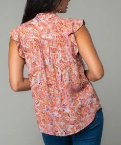 She She Boutique Floral Top - Lavender/Orange NEW ARRIVALS