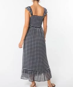 She She Boutique Checkered Maxi Dress - Black/White CLOTHING